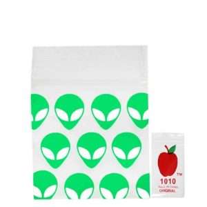Green Alien Ziplock Bags
