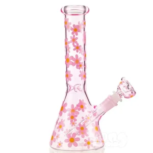 Daisies Flowers Beaker Bong
